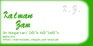 kalman zam business card